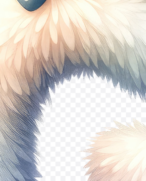 Letter G from Easter Watercolor Alphabet Bunny Ears on Yellow Images Creative Fonts - S84313