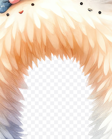 Letter O from Easter Watercolor Alphabet Bunny Ears on Yellow Images Creative Fonts - S84302