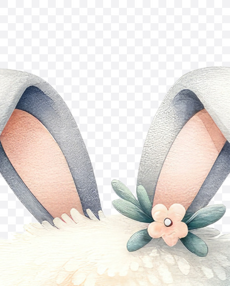 8 from Easter Watercolor Alphabet Bunny Ears on Yellow Images Creative Fonts - S84284