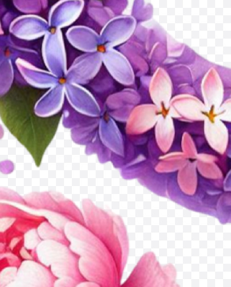 Letter S from Spring Floral Alphabet on Yellow Images Creative Fonts - S84329
