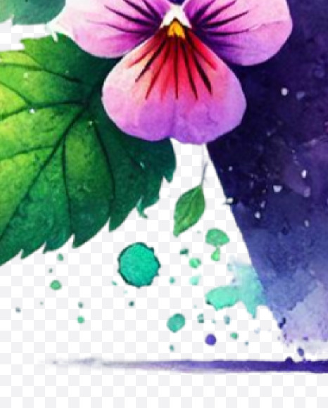 Letter V from Spring Floral Alphabet on Yellow Images Creative Fonts - S84324