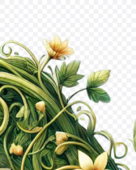 Letter X from Spring Floral Alphabet on Yellow Images Creative Fonts - S84339