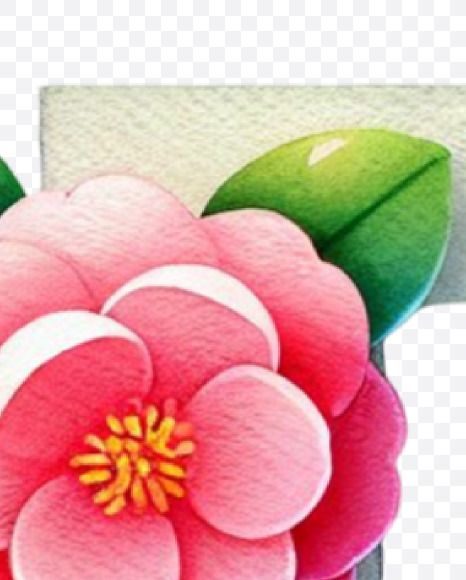 Letter P from Spring Floral Alphabet on Yellow Images Creative Fonts - S84334