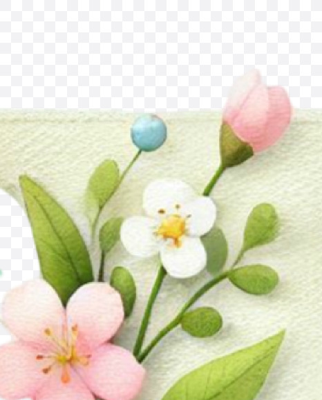 Letter L from Spring Floral Alphabet on Yellow Images Creative Fonts - S84340