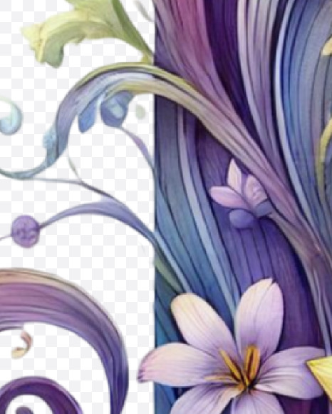 Letter J from Spring Floral Alphabet on Yellow Images Creative Fonts - S84322