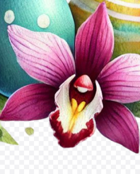 Letter Z from Spring Floral Alphabet on Yellow Images Creative Fonts - S84320