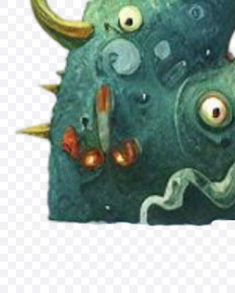 2 from Monster Watercolor alphabet on Yellow Images Creative Fonts - S84366