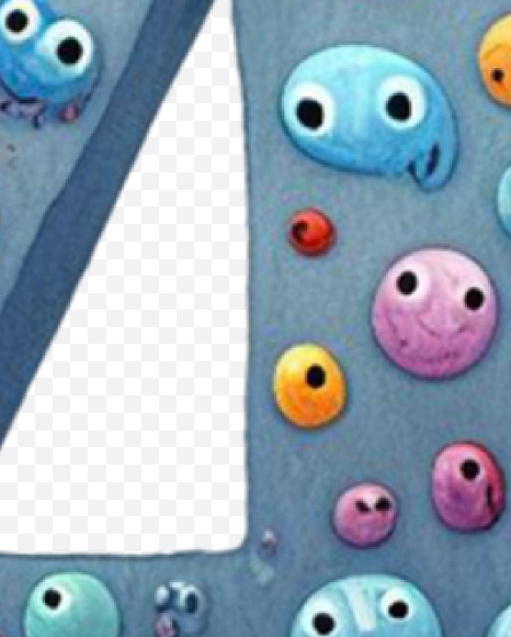 4 from Monster Watercolor alphabet on Yellow Images Creative Fonts - S84374