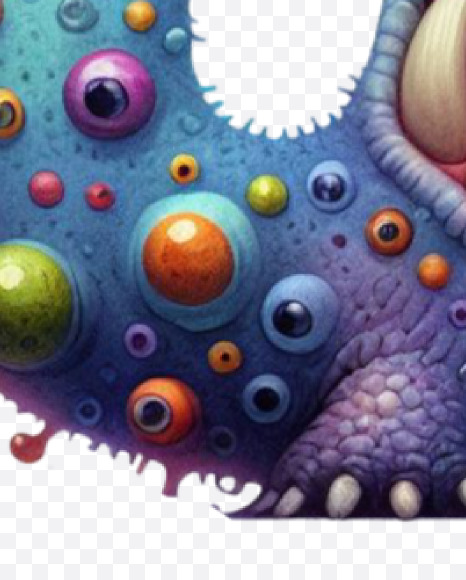 Letter J from Monster Watercolor alphabet on Yellow Images Creative Fonts - S84355