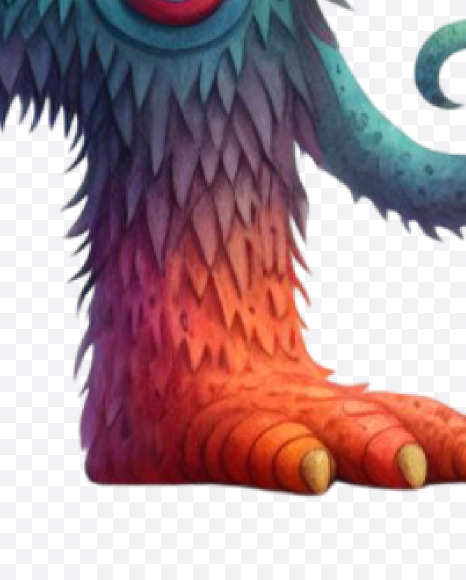 Letter Y from Monster Watercolor alphabet on Yellow Images Creative Fonts - S84378