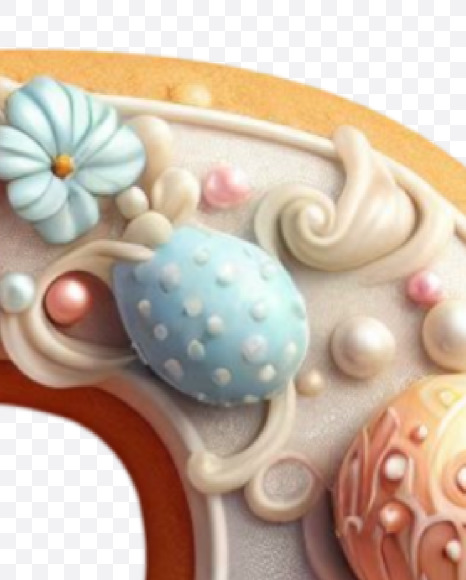 Letter B from Easter Alphabet Letters on Yellow Images Creative Fonts - S84408