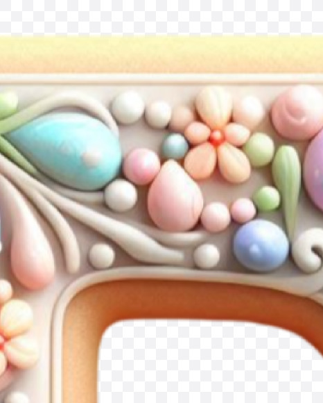 Letter E from Easter Alphabet Letters on Yellow Images Creative Fonts - S84400