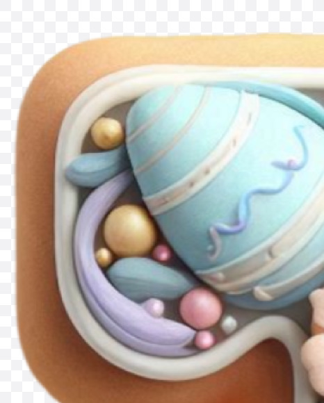 Letter I from Easter Alphabet Letters on Yellow Images Creative Fonts - S84402