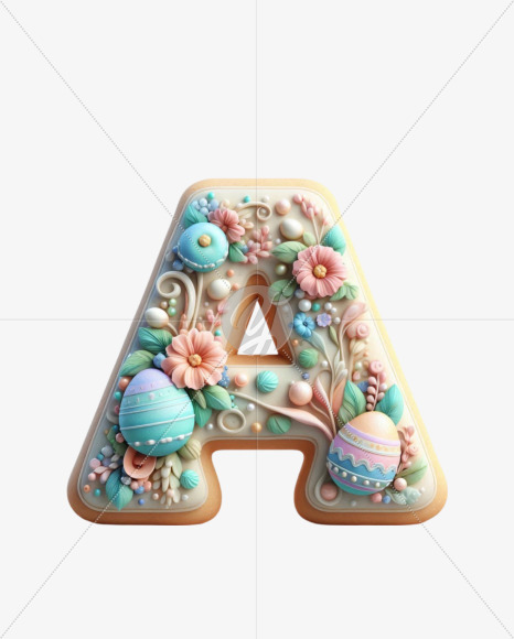 Easter Alphabet Letters - Lettering