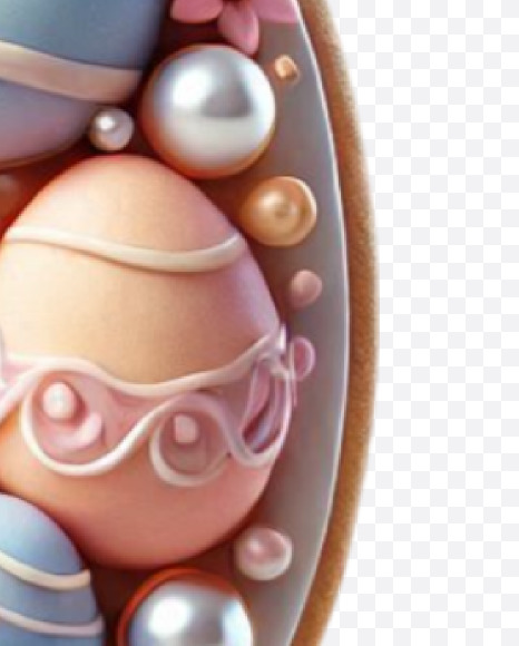 Letter O from Easter Alphabet Letters on Yellow Images Creative Fonts - S84406