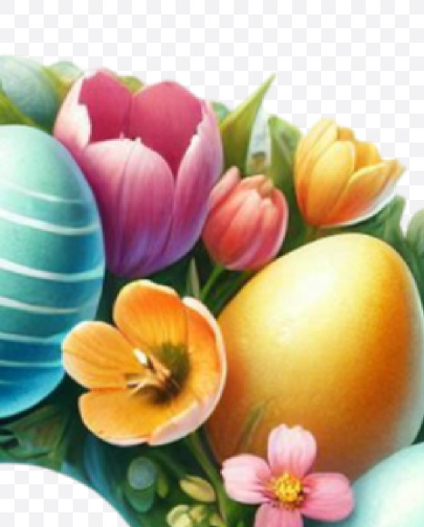 Letter O from Easter Watercolor Letters on Yellow Images Creative Fonts - S84434