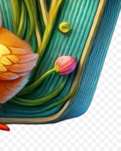 Letter W from Easter Watercolor Letters on Yellow Images Creative Fonts - S84428