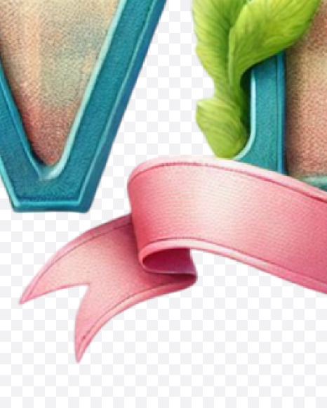 Letter M from Easter Watercolor Letters on Yellow Images Creative Fonts - S84440