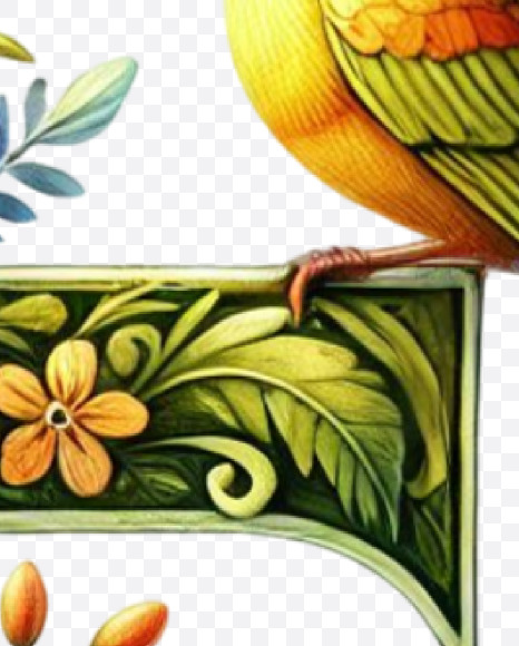 Letter F from Spring Alphabet Letters on Yellow Images Creative Fonts - S84483