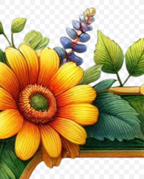 7 from Spring Alphabet Letters on Yellow Images Creative Fonts - S84452