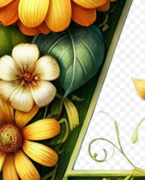 Letter A from Spring Alphabet Letters on Yellow Images Creative Fonts - S84480