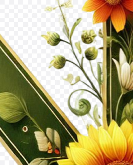 Letter N from Spring Alphabet Letters on Yellow Images Creative Fonts - S84470