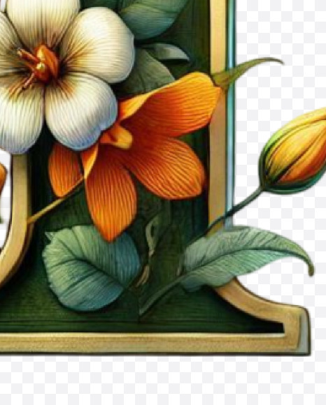 Letter R from Spring Alphabet Letters on Yellow Images Creative Fonts - S84473