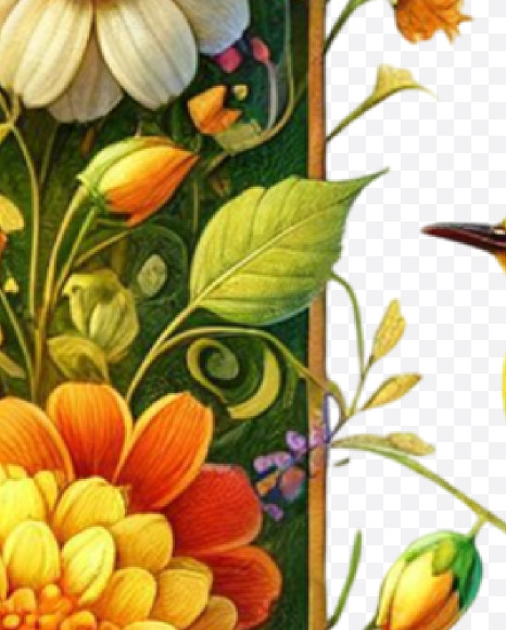 Letter D from Spring Alphabet Letters on Yellow Images Creative Fonts - S84477