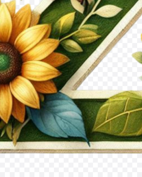 Letter Z from Spring Alphabet Letters on Yellow Images Creative Fonts - S84458