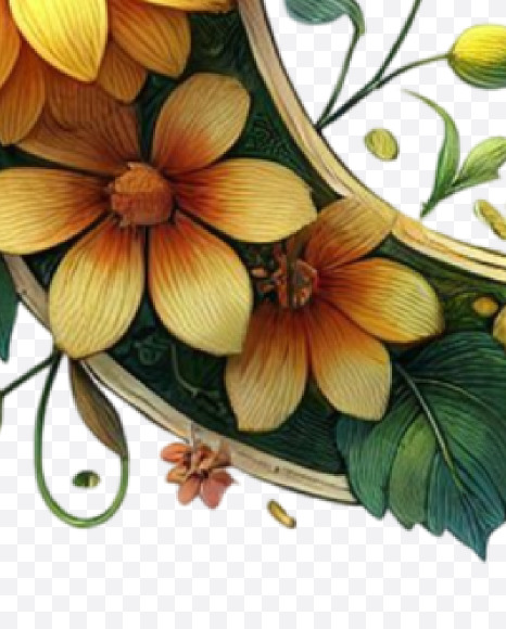 Letter C from Spring Alphabet Letters on Yellow Images Creative Fonts - S84481
