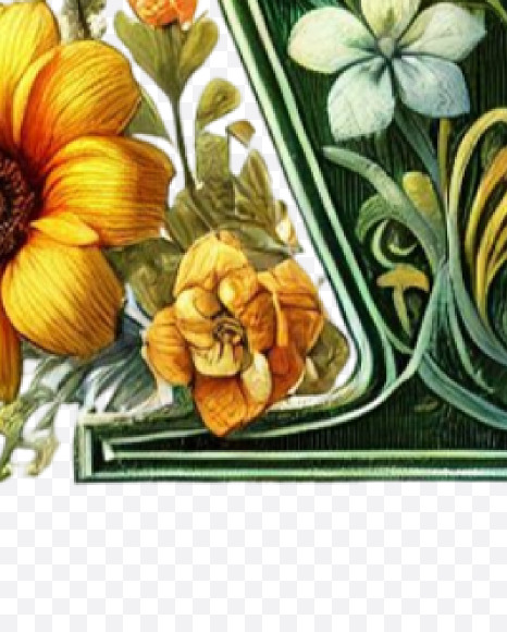 Letter V from Spring Alphabet Letters on Yellow Images Creative Fonts - S84453