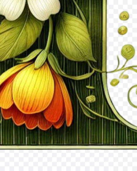 Letter P from Spring Alphabet Letters on Yellow Images Creative Fonts - S84472