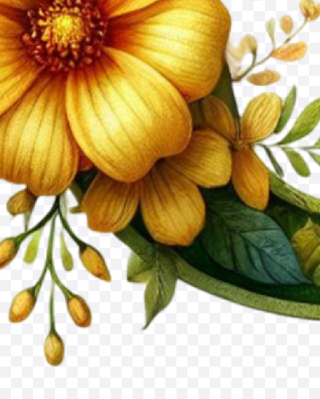 6 from Spring Alphabet Letters on Yellow Images Creative Fonts - S84449