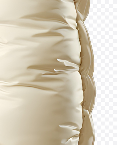 Letter u from Beige Puffer Jacket Font on Yellow Images Creative Fonts - S84738