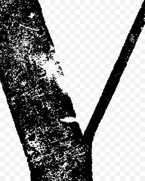 Letter Y from Authentic letterpress – Condensed Old Style on Yellow Images Creative Fonts - S85041