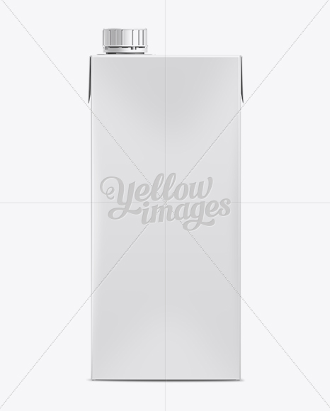 1L Milk Carton Package Mockup