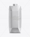 750ml Juice Carton with Screw Cap Mockup