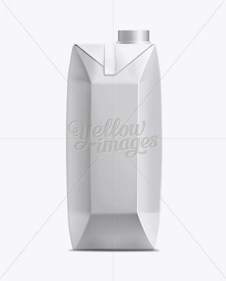 750ml Juice Carton with Screw Cap Mockup