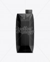 750ml Black Juice Carton with Screw Cap Mockup