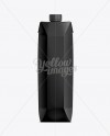 1L Black Juice Carton Box with Screw Cap Mockup