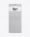 750ml Milk Carton Box with Screw Cap Mockup