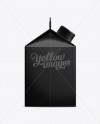 500ml Black Milk Carton with Screw Cap Mockup