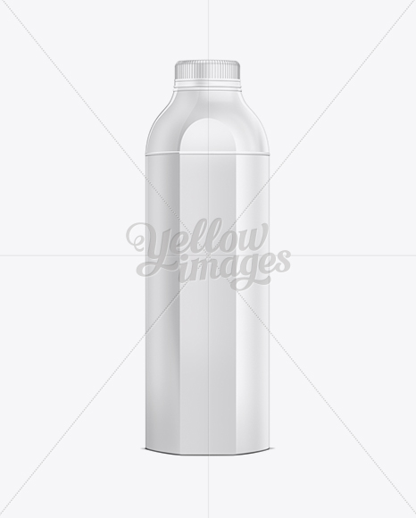 1L Plastic Juice Bottle Mockup