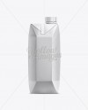 750 ml Juice Carton Box with Screw Cap Mockup