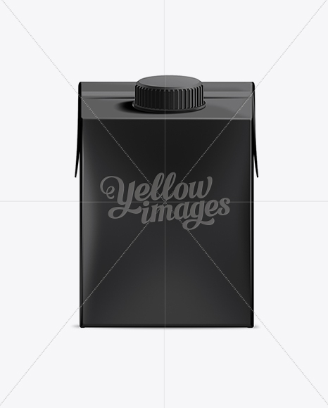 500ml Milk Carton Package with Screw Cap Mockup