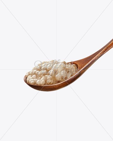 Wooden Spoon With Oatmeal Porridge