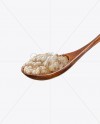 Wooden Spoon With Oatmeal Porridge