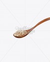 Wooden Spoon With Oatmeal Porridge