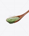 Wooden Spoon With Pesto Sauce