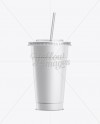 Soda Cup With Straw